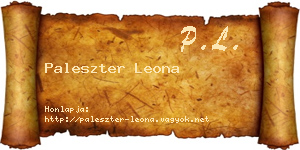 Paleszter Leona névjegykártya